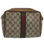 Gucci Vintage Pre-owned Canvas kuvertvskor Beige, Dam