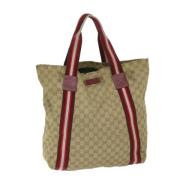 Gucci Vintage Pre-owned Canvas totevskor Beige, Dam