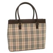 Burberry Vintage Pre-owned Nylon handvskor Beige, Dam