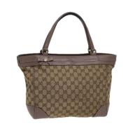 Gucci Vintage Pre-owned Canvas totevskor Beige, Dam