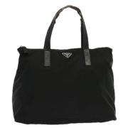 Prada Vintage Pre-owned Nylon totevskor Black, Dam