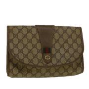 Gucci Vintage Pre-owned Laeder kuvertvskor Beige, Dam