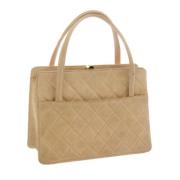 Chanel Vintage Pre-owned Mocka handvskor Beige, Dam