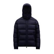 Moncler Marinblå Montgenevre Flanell Huva Jacka Blue, Herr