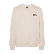 A.p.c. Beige Sweatshirt Aw24 Herrmode Beige, Herr