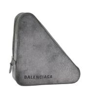 Balenciaga Vintage Pre-owned Laeder kuvertvskor Gray, Dam