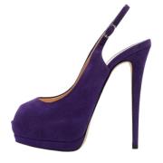 Giuseppe Zanotti Pre-owned Pre-owned Mocka klackskor Purple, Dam