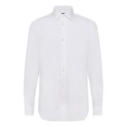 Boggi Milano Regular Fit Bomull Twill Skjorta White, Herr