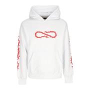 Propaganda Vit hoodie med ormskrift White, Herr