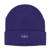 Propaganda Logo Beanie Hat Stretch Fabric Purple, Herr