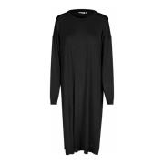 Masai Oversize Stickad Klänning Svart Black, Dam