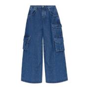 Off White Jeans med fickor Blue, Dam