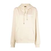 Jacquemus Logo Hoodie i Ljus Beige Bomull Beige, Herr