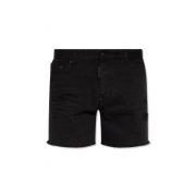 Dsquared2 Denim Shorts med Fransar Black, Herr