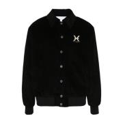 John Richmond Svart Corduroy Vadderad Jacka Black, Herr