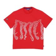 Octopus Röd Chain Tee Kortärmad T-shirt Red, Herr