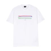 Paul Smith Randig Jersey Crew Neck T-shirt White, Herr