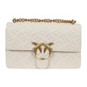 Pinko Vit Crossbody Väska Love Birds White, Dam