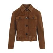 Tom Ford Brun Jacka för Kvinnor Aw24 Brown, Dam