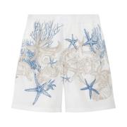 Versace Vita Shorts för Män Aw24 White, Herr