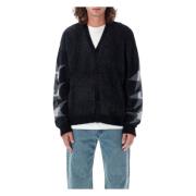 HUF Svart Stars Cardigan Stickat Aw24 Black, Herr