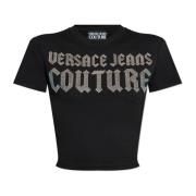 Versace Jeans Couture T-shirt med logotyp Black, Dam