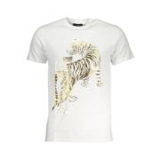 Cavalli Class Kortärmad Logotryck T-shirt White, Herr