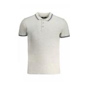 Cavalli Class Kontrast Logo Polo Skjorta Bomull White, Herr