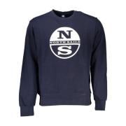 North Sails Logo Print Crewneck Sweatshirt Blue, Herr