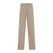 Brunello Cucinelli Beige Neutrala Byxor Aw24 Stilfull Beige, Dam