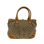 Gucci Vintage Pre-owned Canvas handvskor Beige, Dam