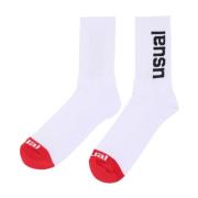 Usual Giga Socks Vit Bomullsblandning Strumpa White, Herr