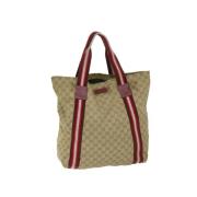 Gucci Vintage Pre-owned Canvas gucci-vskor Beige, Dam