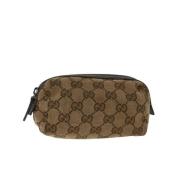 Gucci Vintage Pre-owned Canvas gucci-vskor Beige, Dam