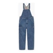 Supreme Cargo Denim Overalls Washed Blue Blue, Unisex