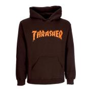 Thrasher Mörk Choklad Hoodie med Anpassad Logotyp Brown, Unisex