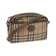 Burberry Vintage Pre-owned Bomull axelremsvskor Beige, Dam