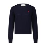 Ami Paris Merinoull Pullover Blue, Dam