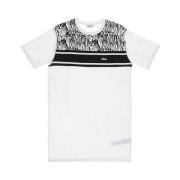 Fila Djurtryck Tee Klänning White, Dam