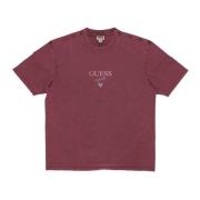 Guess Tryckt Logo Tee Distressed Multi Brown, Herr