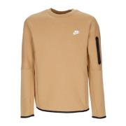 Nike Tech Fleece Crewneck Sweatshirt Elemental Gold Beige, Herr