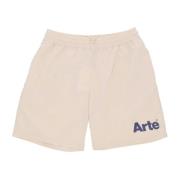 Arte Antwerp Art Logo Kräm Nylon Shorts Beige, Herr