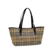 Burberry Vintage Pre-owned Tyg totevskor Beige, Dam