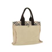 Burberry Vintage Pre-owned Canvas totevskor Beige, Dam