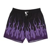 Vision OF Super Flames Badshorts Svart/Lila Black, Herr