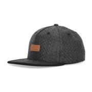 Dolly Noire Straw Snapback Flat Visor Cap Black Black, Herr