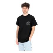 Propaganda Svart Crew Neck T-shirt Broderad Logo Black, Herr