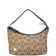 Gucci Vintage Pre-owned Canvas axelremsvskor Beige, Dam