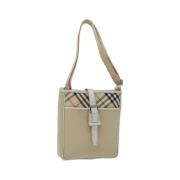 Burberry Vintage Pre-owned Bomull axelremsvskor Beige, Dam