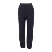 Dolly Noire Svarta Fleece Sweatpants Elastisk Midja Black, Herr